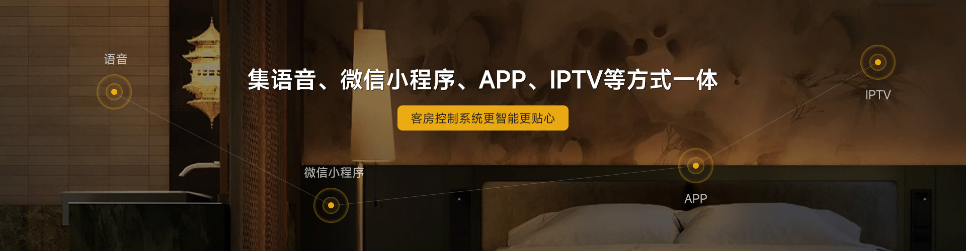 美捷德客房控制系统集语音、微信小程序、APP、IPTV等方式一体